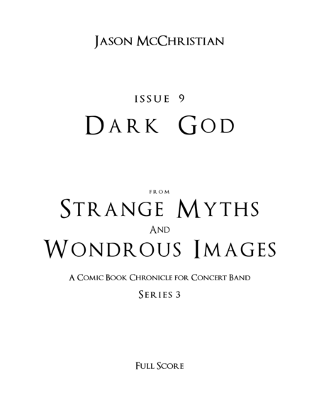 Issue 9, Series 3 - Dark God from Strange Myths and Wondrous Images - A Comic Book Chronicle for Con image number null