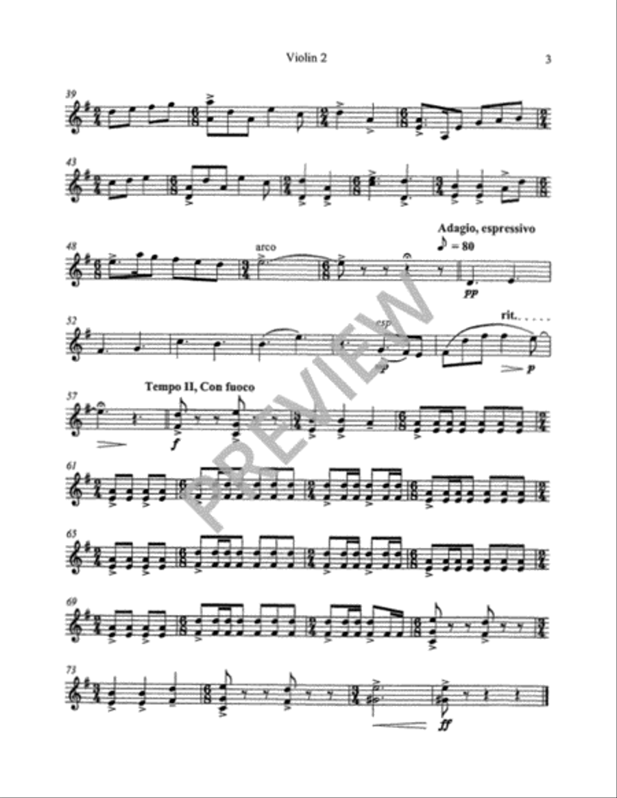Five Hebrew Love Songs (String Parts) Choir scores gallery preview page 10