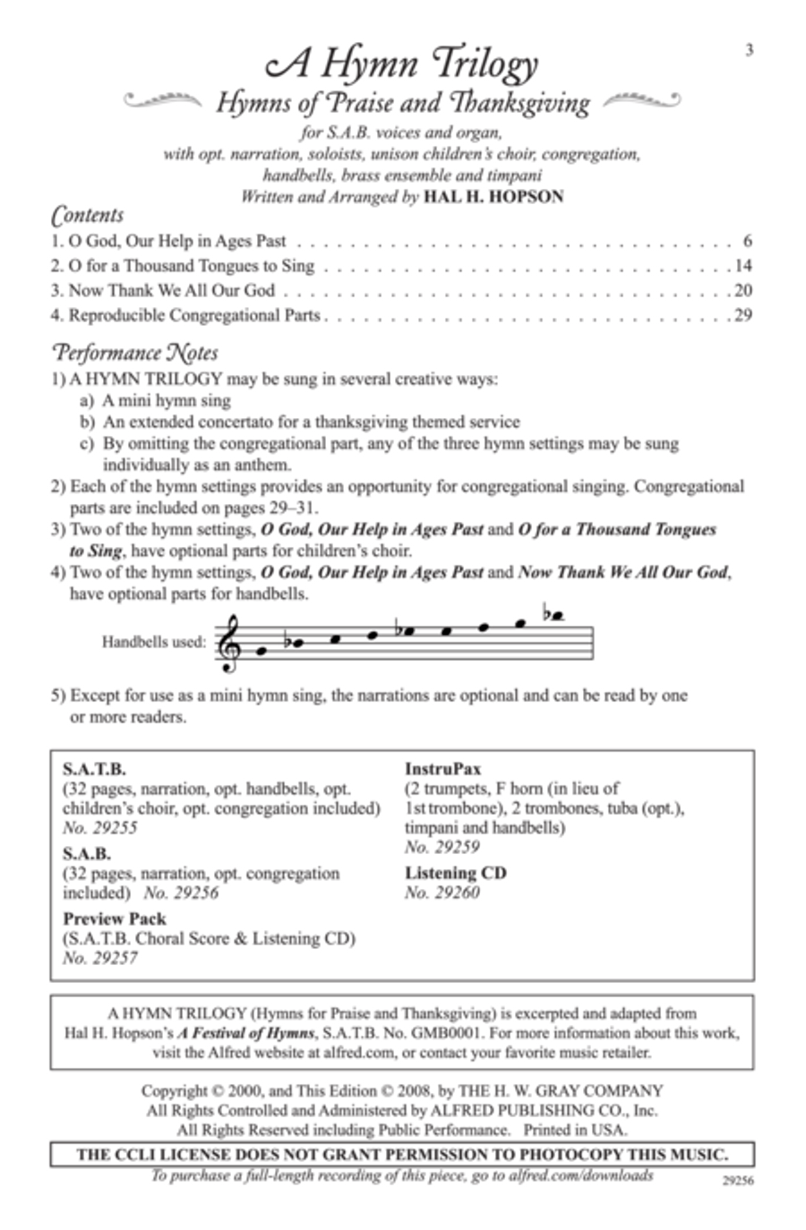 A Hymn Trilogy A Hymn Trilogy 3-Part scores gallery preview page 3