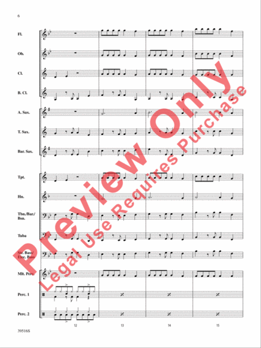 Like Money Concert Band scores gallery preview page 7