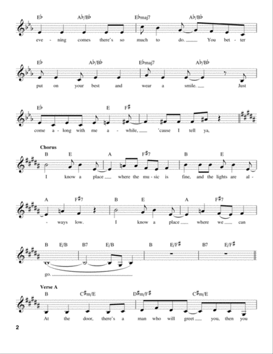 I Know A Place I Know A Place Voice scores gallery preview page 2