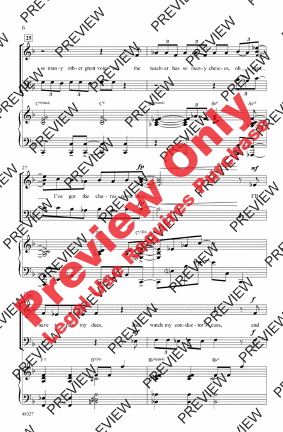 The Chorus Room Blues The Chorus Room Blues 3-Part scores gallery preview page 6