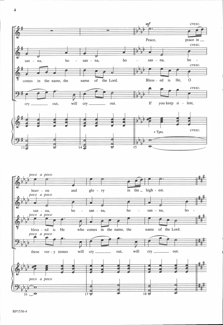 Procession and Hymn for Palm Sunday 4-Part scores gallery preview page 4