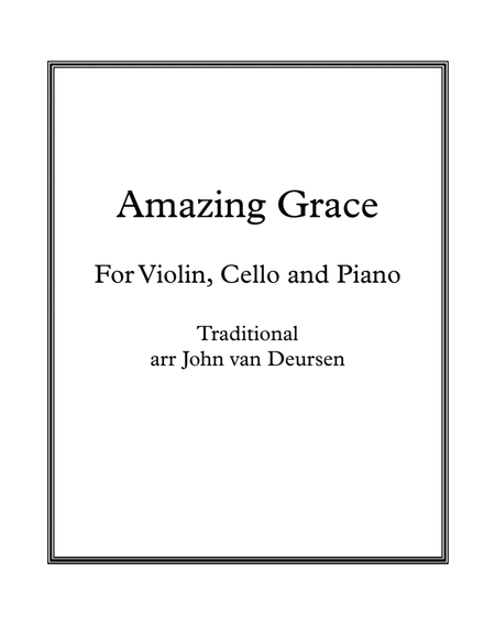 Amazing Grace, for Violin, Cello and Piano image number null