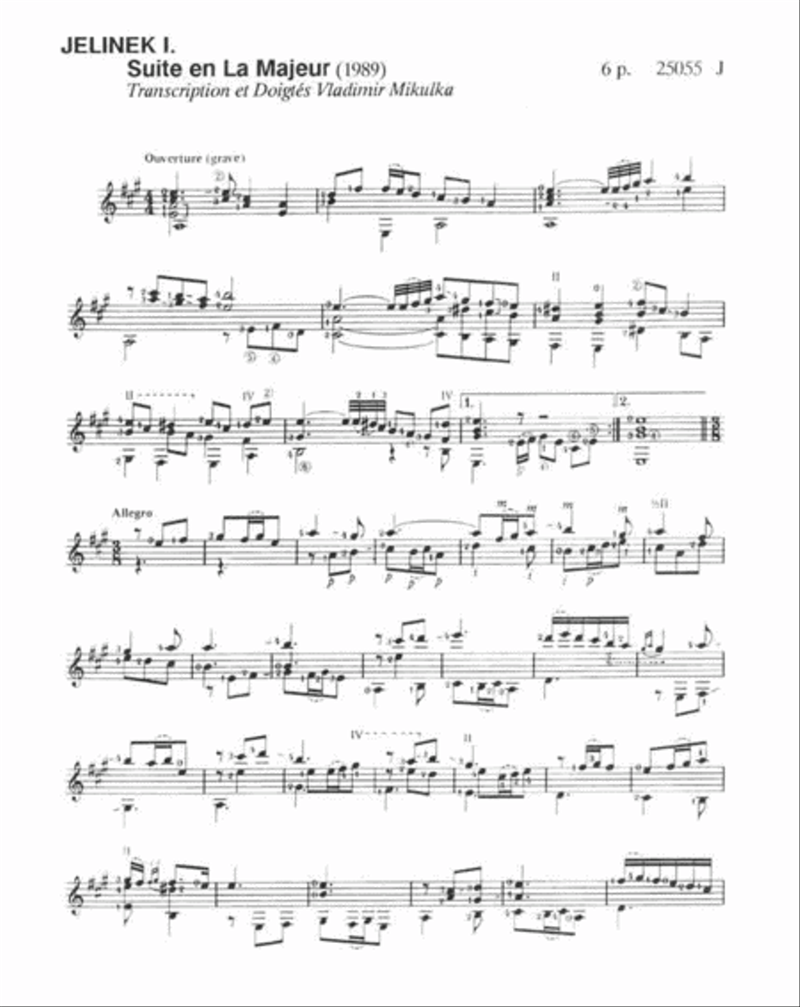 Suite en La Majeur Acoustic Guitar scores gallery preview page 2