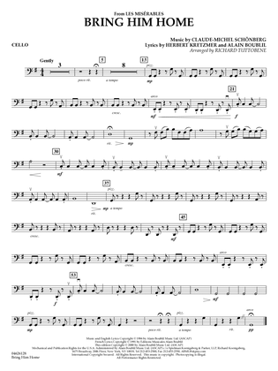 Bring Him Home (from Les Misérables) (arr. Richard Tuttobene) - Cello