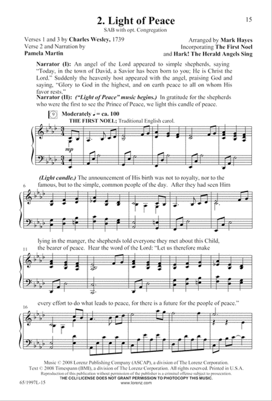 Candles and Carols Candles and Carols 3-Part scores gallery preview page 16
