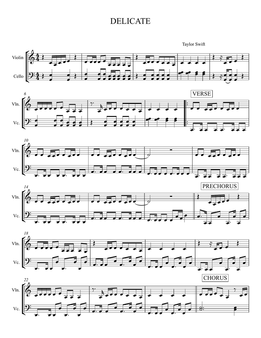 Delicate Delicate String Duet scores gallery preview page 2