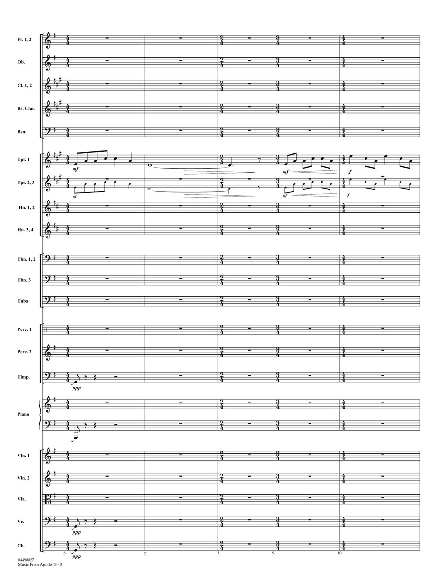 Music from Apollo 13 (arr. John Moss) - Full Score Full Orchestra scores gallery preview page 3