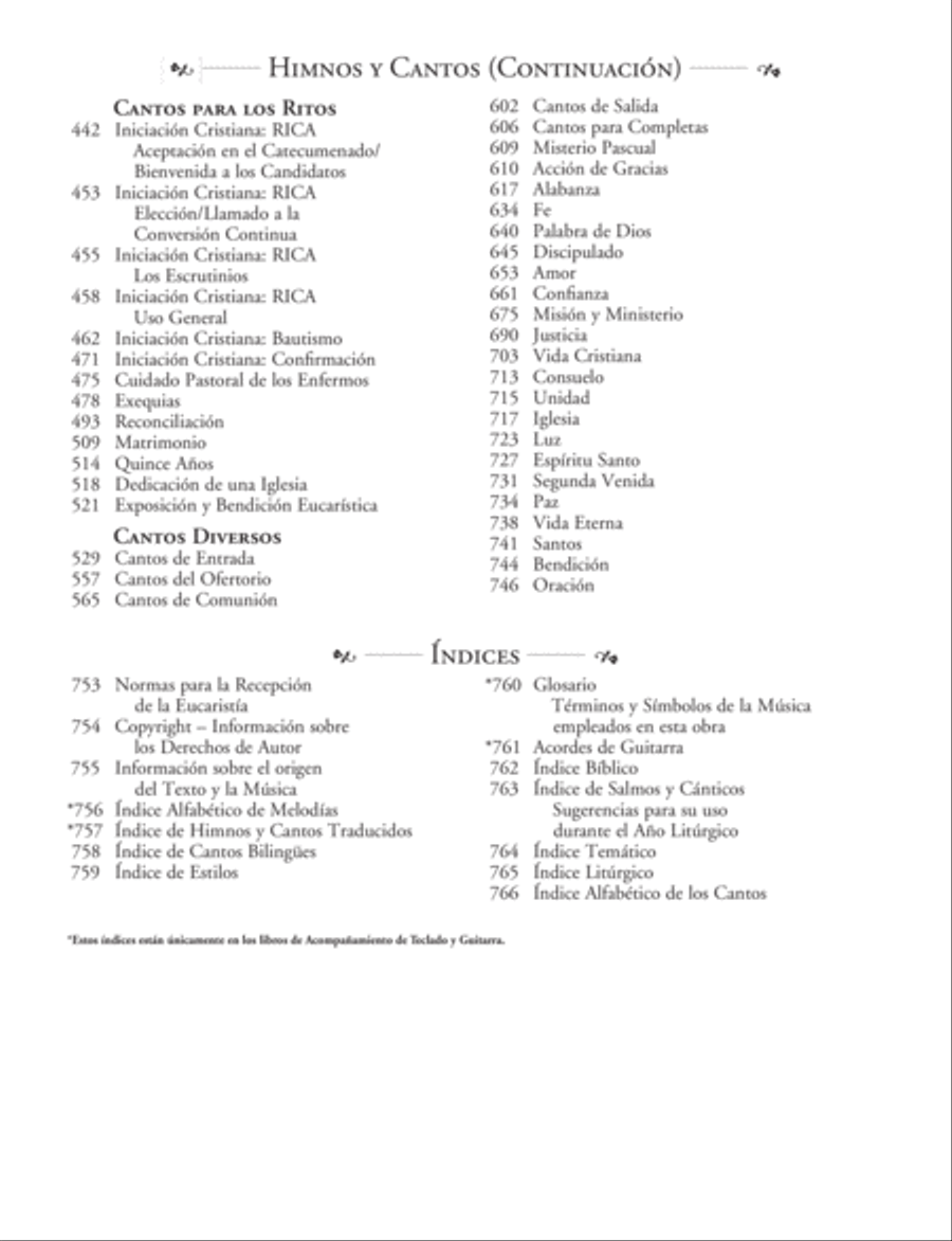 Flor y Canto, Tercera Edición [Words and Chords - Guitar] Easy Guitar scores gallery preview page 4