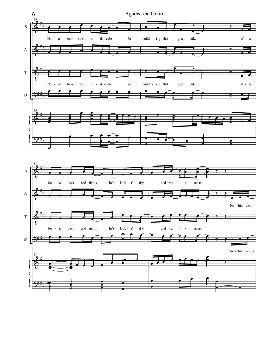 Against The Grain 4-Part scores gallery preview page 6