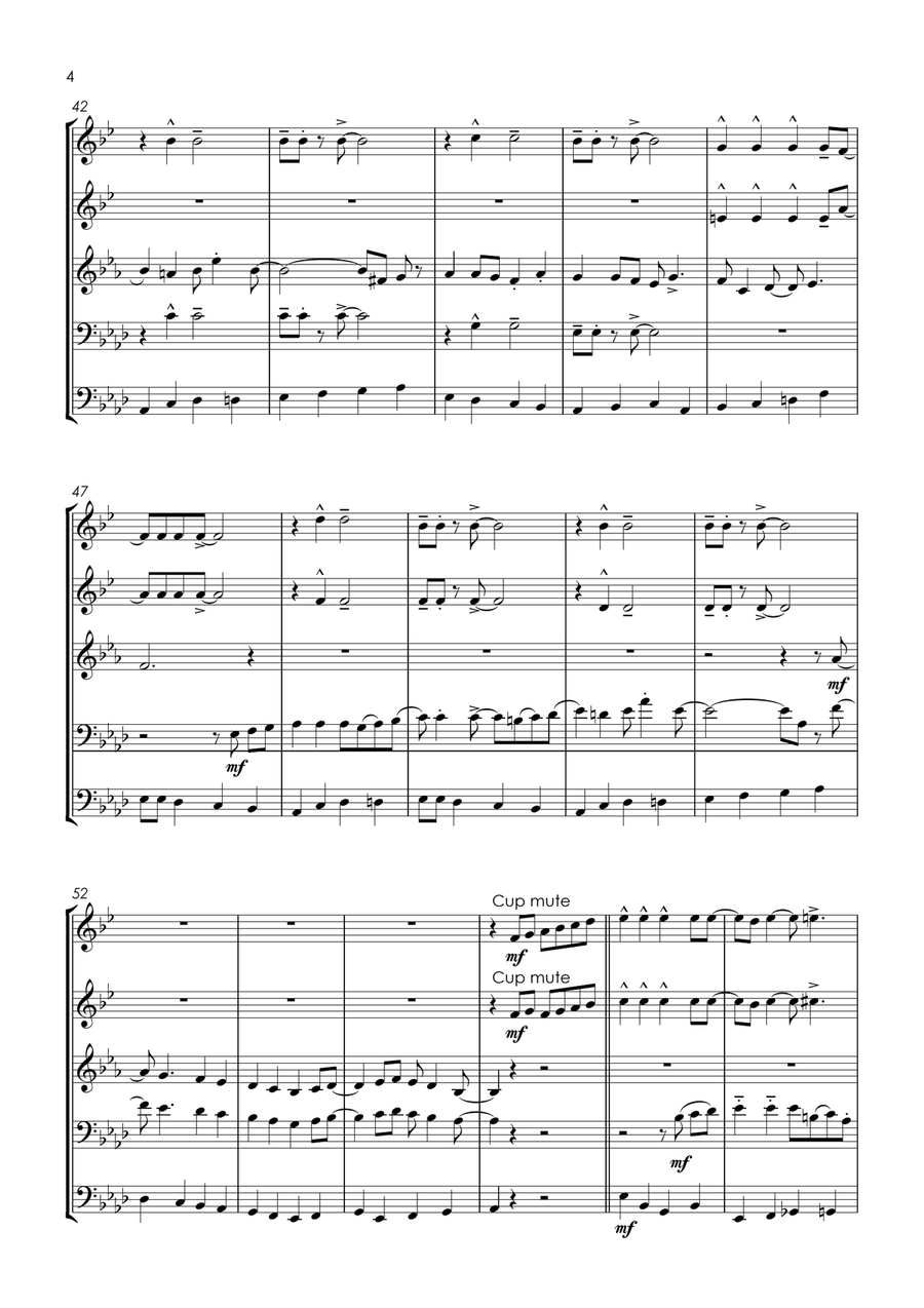 American Patrol - brass quintet Brass Quintet scores gallery preview page 6