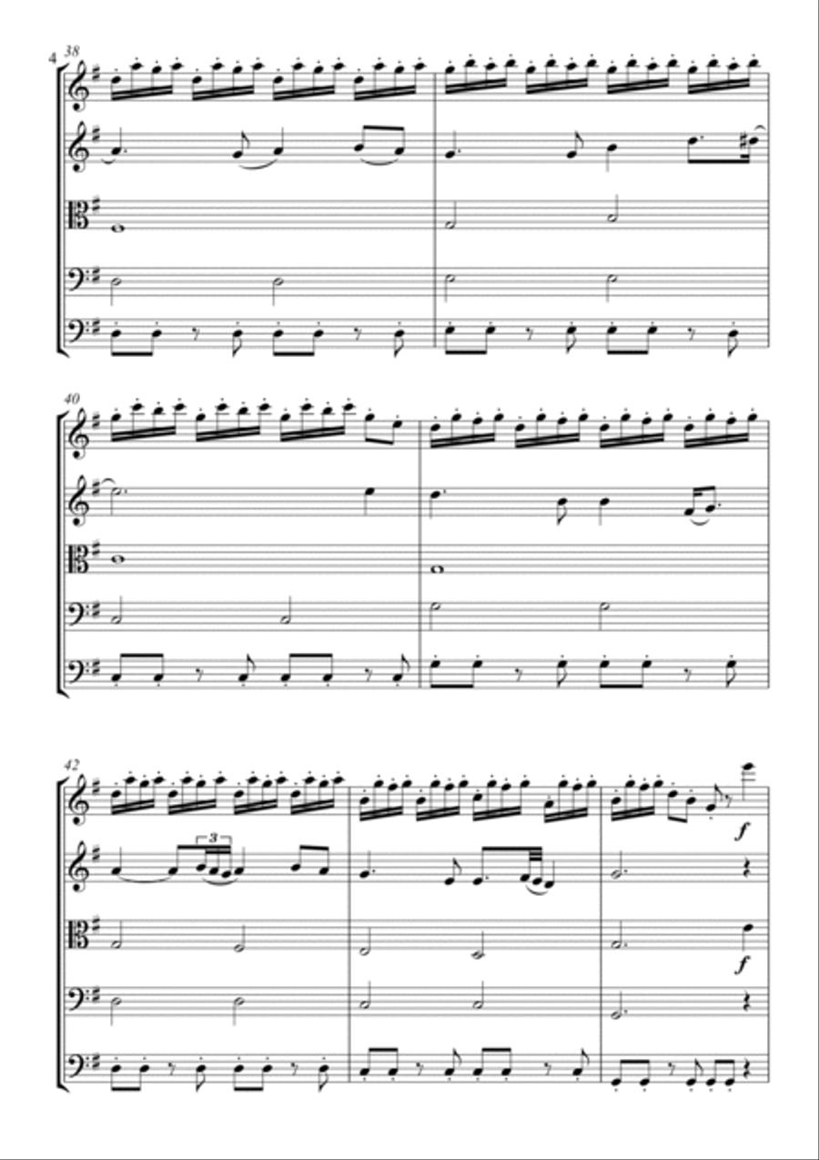 Auld lang syne - Arranged for string orchestra String Quartet scores gallery preview page 5