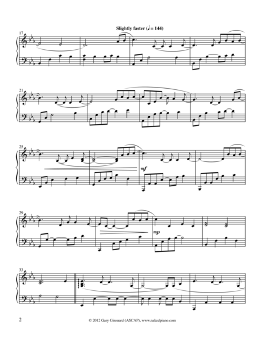 Above the Clouds Piano Solo scores gallery preview page 2
