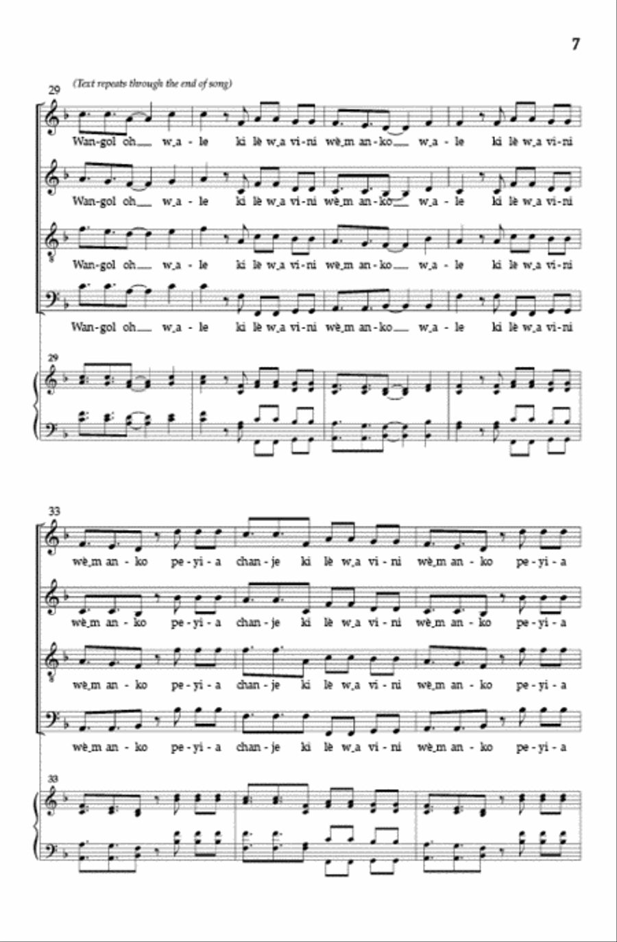 Wangol 4-Part scores gallery preview page 6