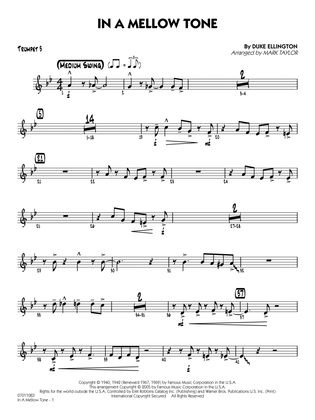 In a Mellow Tone (arr. Mark Taylor) - Trumpet 3