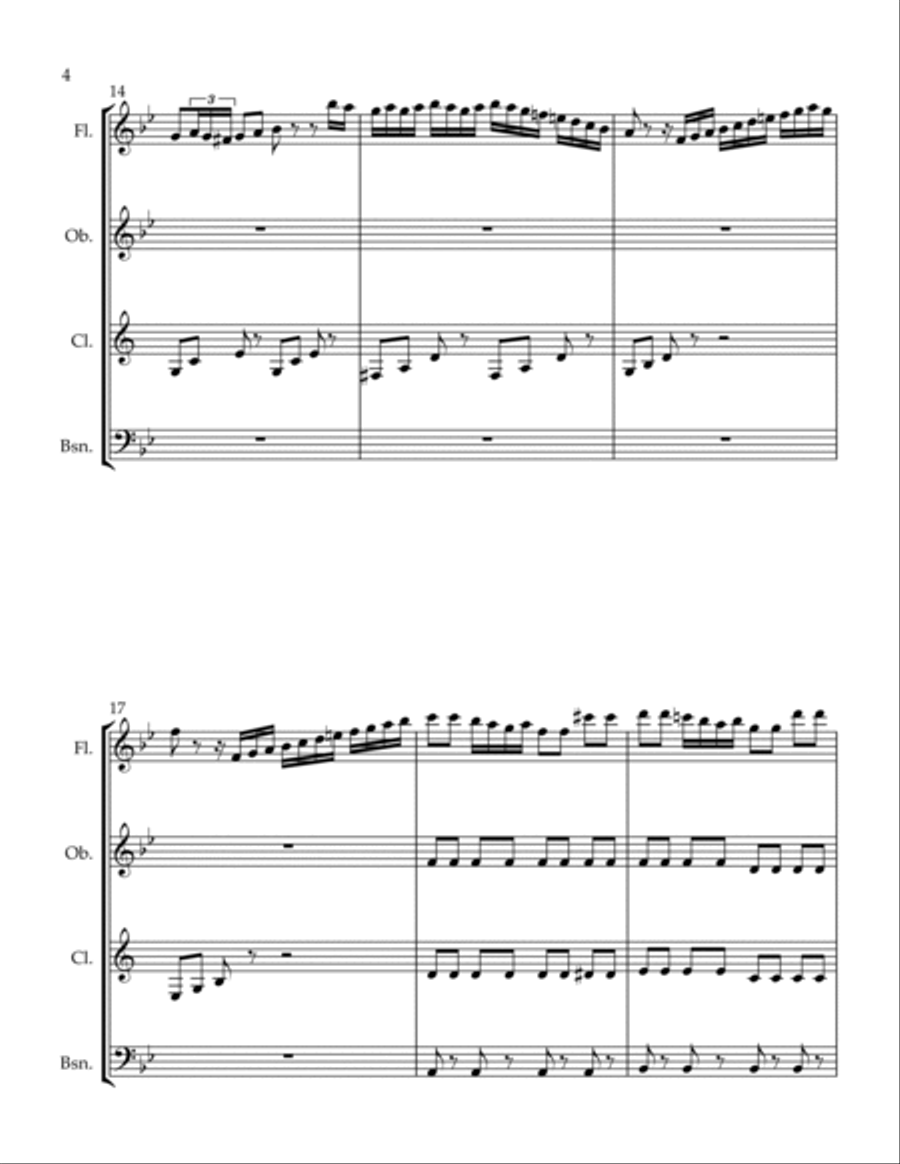 Spiritoso Woodwind Quartet scores gallery preview page 4