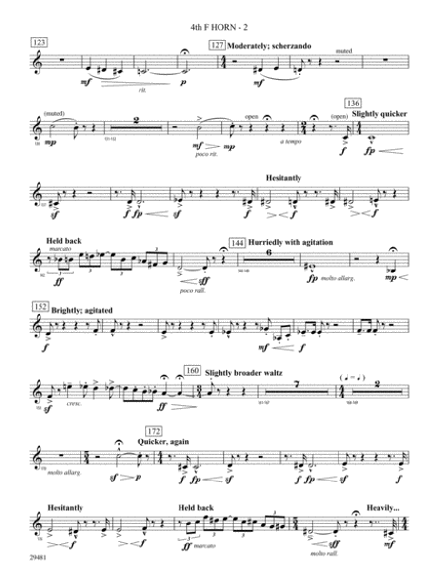 Casey at the Bat: 4th F Horn Concert Band scores gallery preview page 2