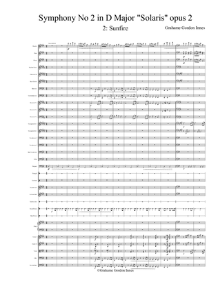 Book cover for Symphony No 2 in D Major "Solaris" Opus 2 - 2nd Movement (2 of 3) - Score Only