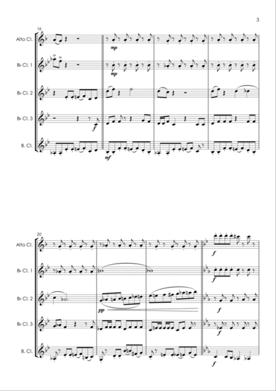 House Of Fun Clarinet Quintet scores gallery preview page 5