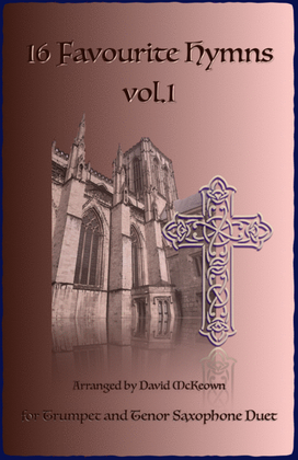 Book cover for 16 Favourite Hymns Vol.1 for Trumpet and Tenor Saxophone Duet