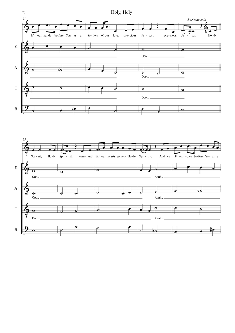 Holy, Holy 4-Part scores gallery preview page 2