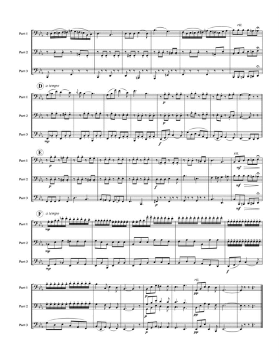 The Dying Poet Brass Trio scores gallery preview page 2