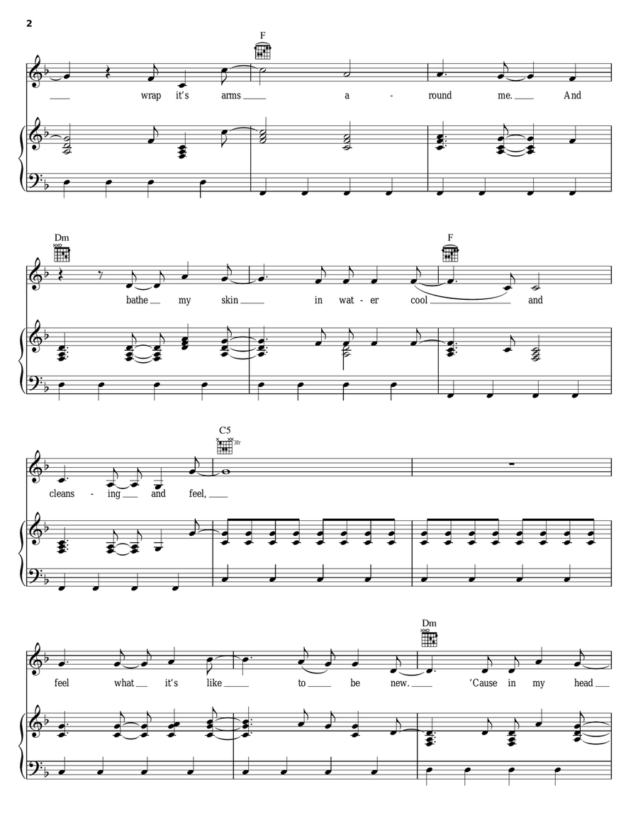Soul Meets Body Soul Meets Body Piano, Vocal, Guitar scores gallery preview page 2