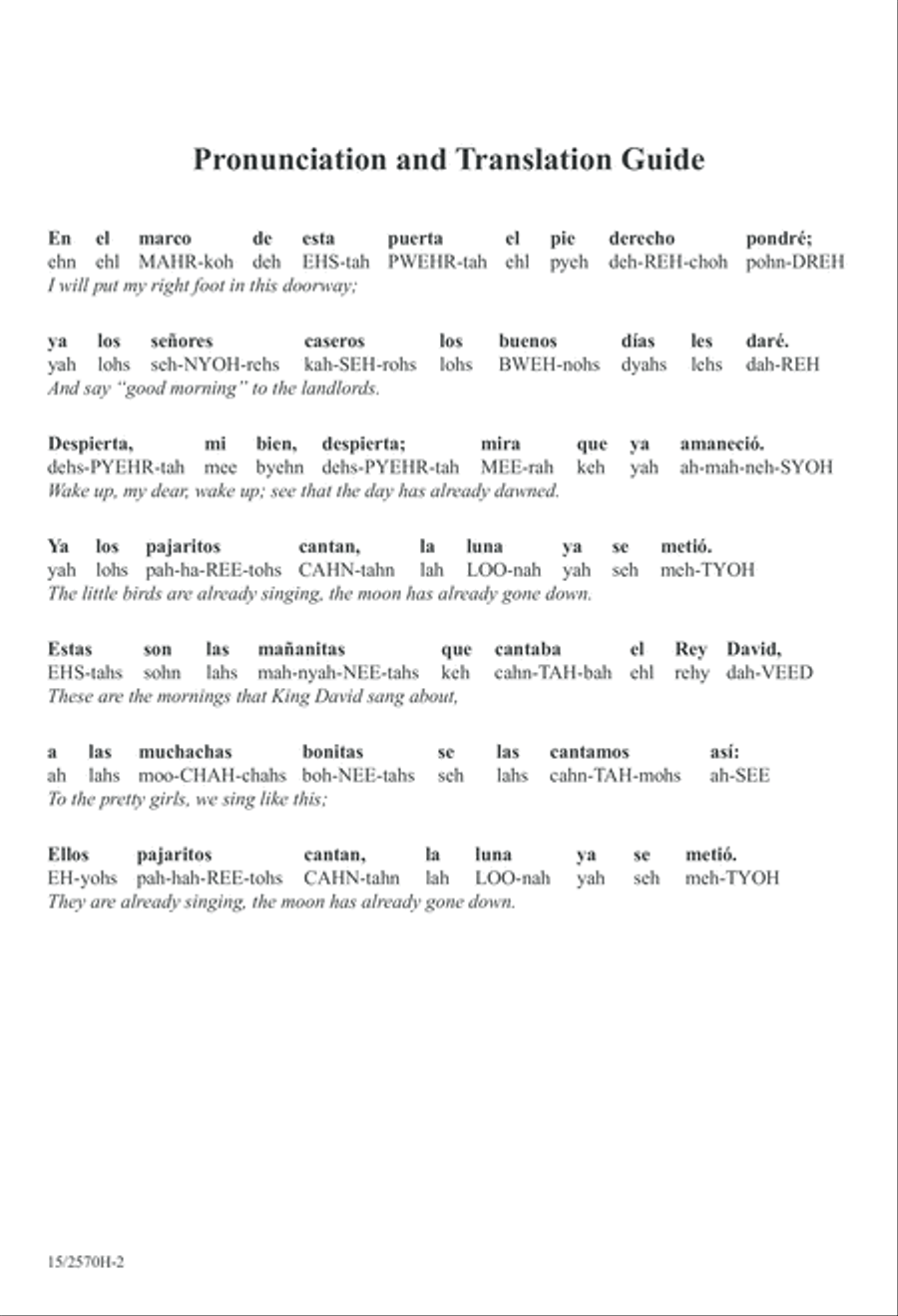 Las Mañanitas (The Morning Song) 2-Part scores gallery preview page 3