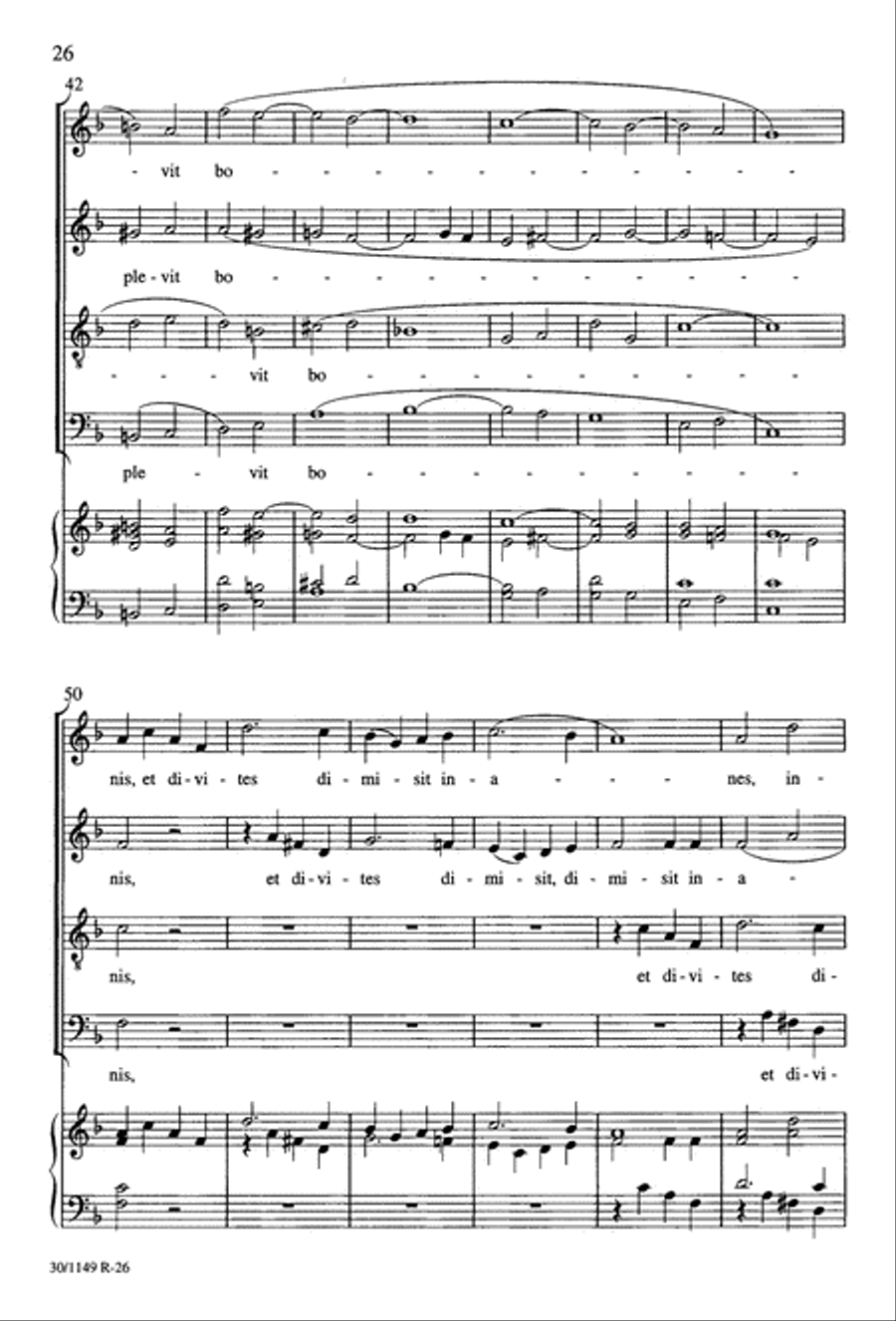 Magnificat in F - Choral Score 4-Part scores gallery preview page 36