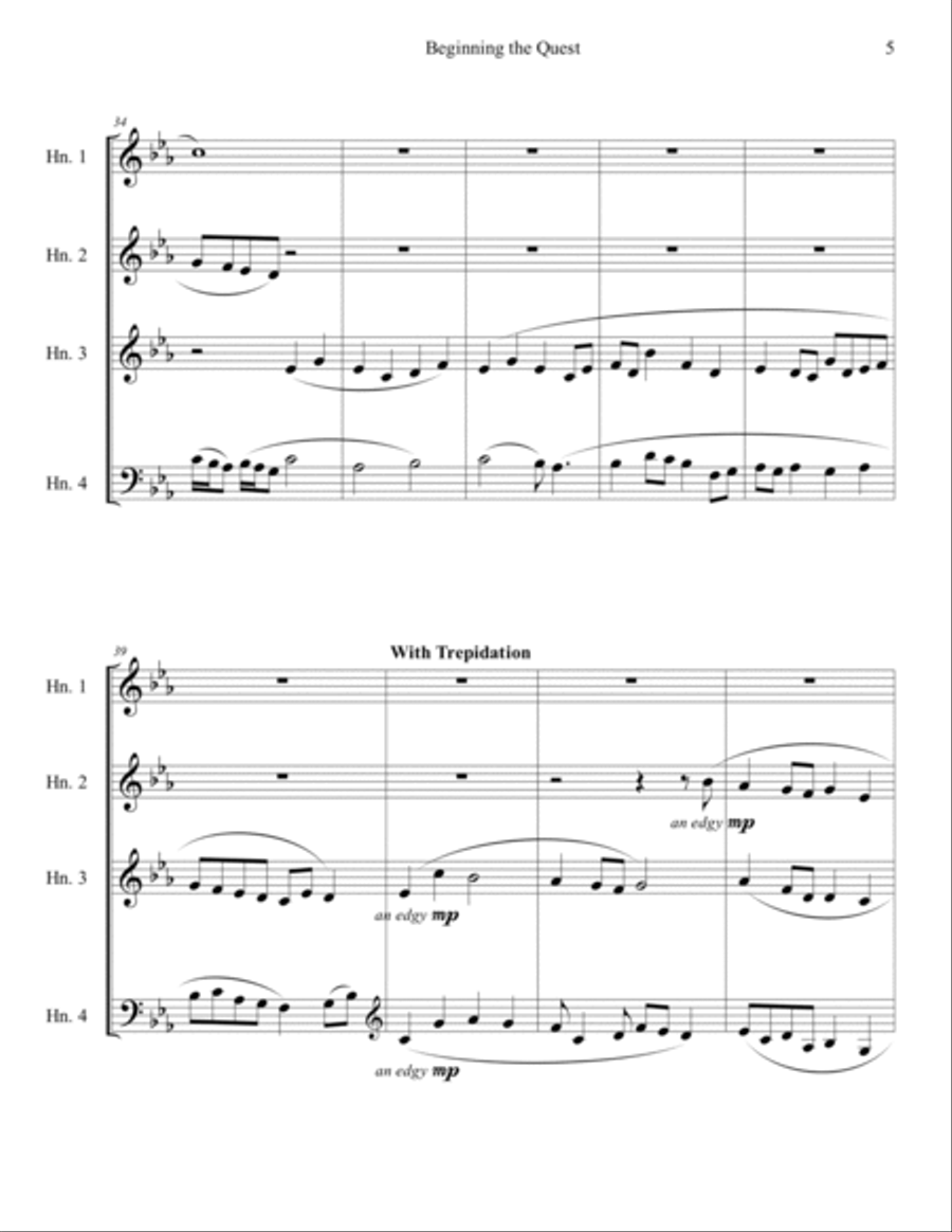 Beginning the Quest Brass Ensemble scores gallery preview page 5