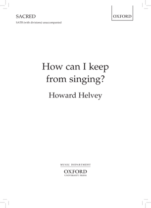 Book cover for How can I keep from singing?