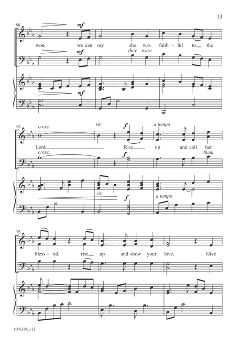 Rise Up and Call Her Blessed 4-Part scores gallery preview page 13