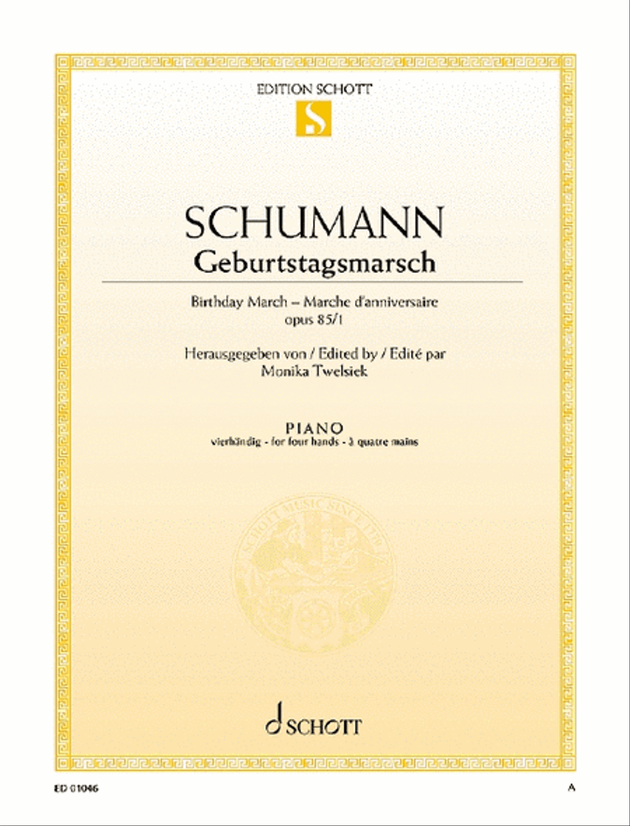 Birthday March, Op. 85/1 Piano Duet scores gallery preview page 1