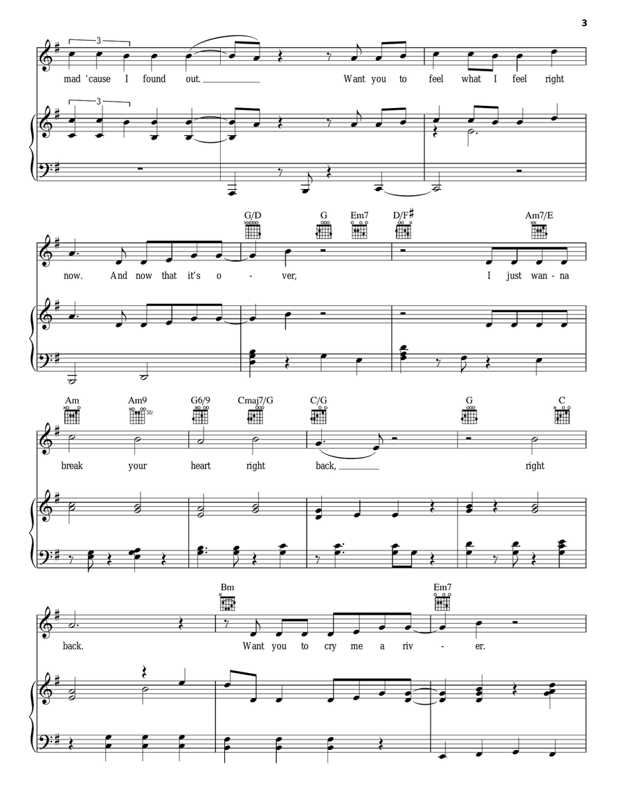 Break Your Heart Right Back Piano, Vocal, Guitar scores gallery preview page 3