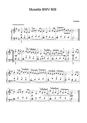 Bach Musette in G major BWV 808