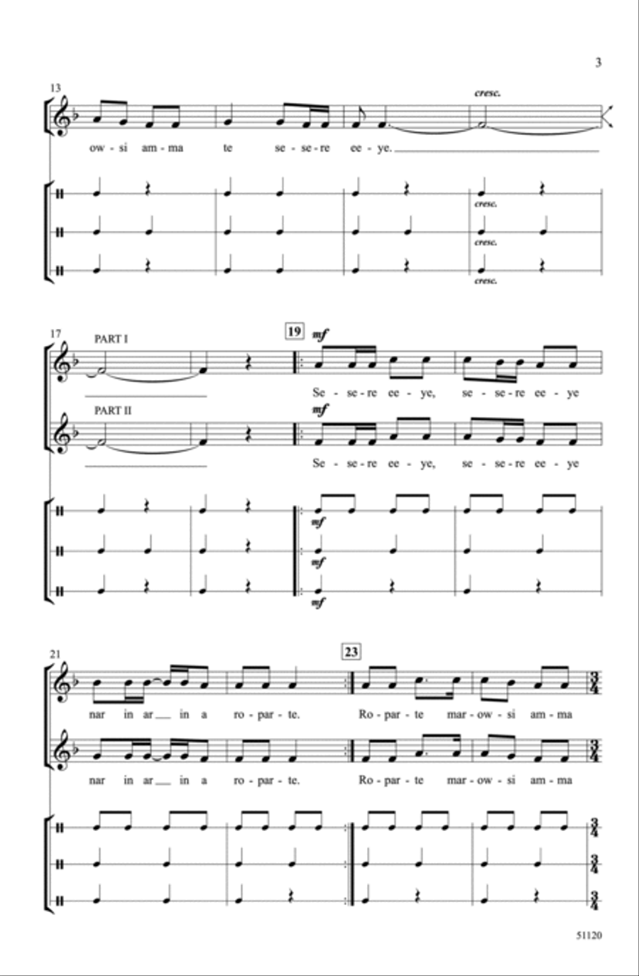 Sesere Eeye Choir scores gallery preview page 2