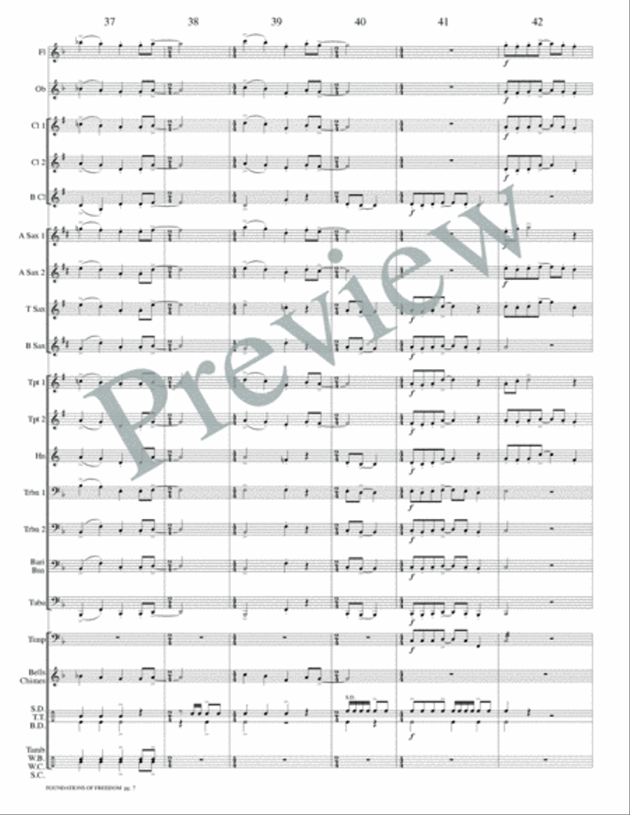 Foundations of Freedom Foundations of Freedom Concert Band scores gallery preview page 10