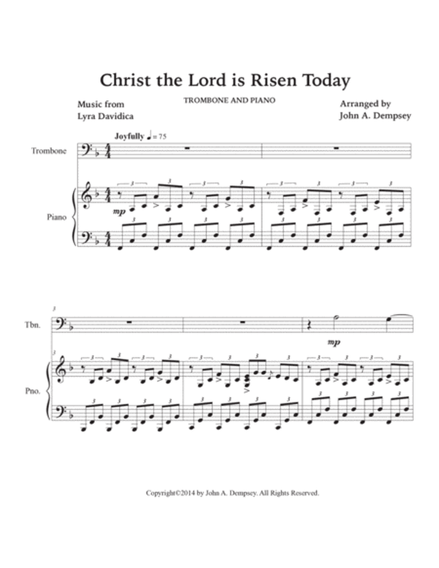 Christ the Lord is Risen Today (Trombone and Piano) image number null