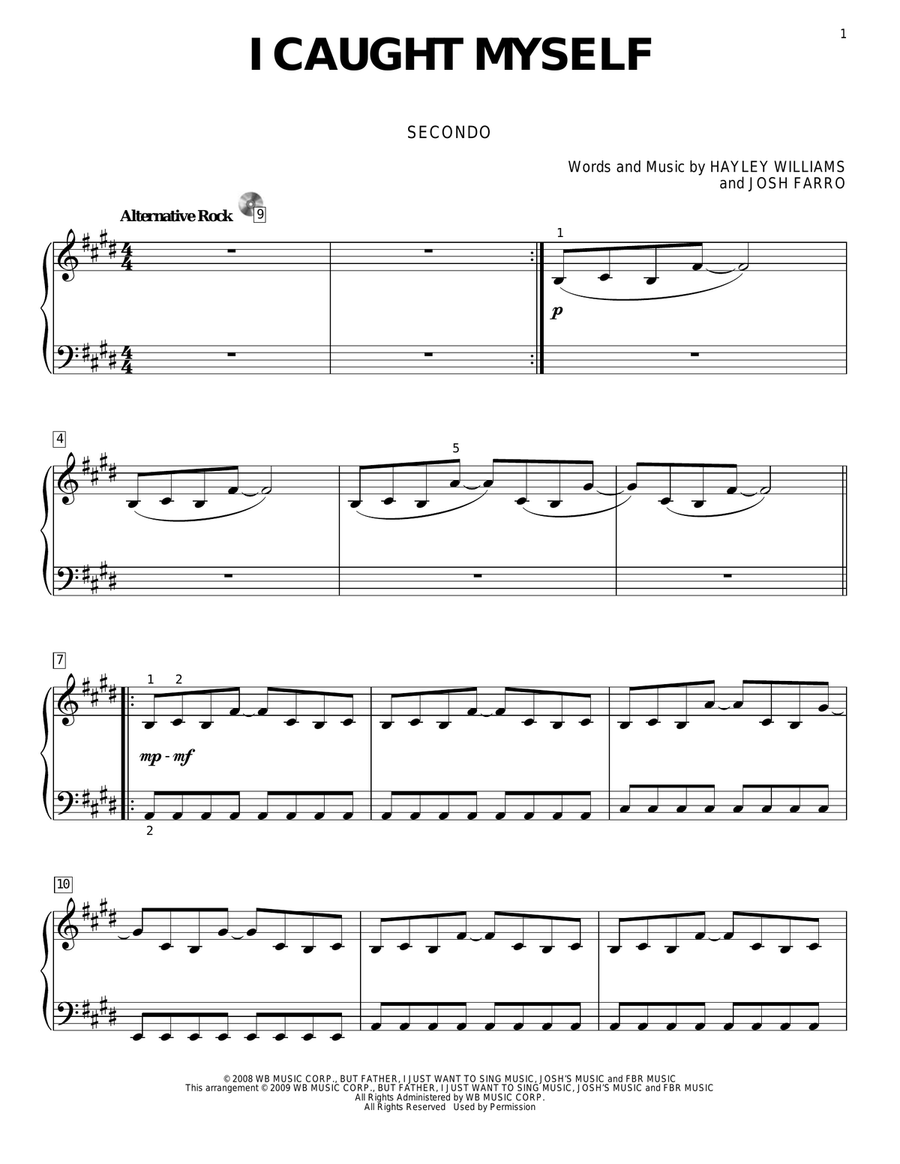 I Caught Myself I Caught Myself Piano Duet scores gallery preview page 1