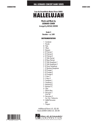 Book cover for Hallelujah - Conductor Score (Full Score)