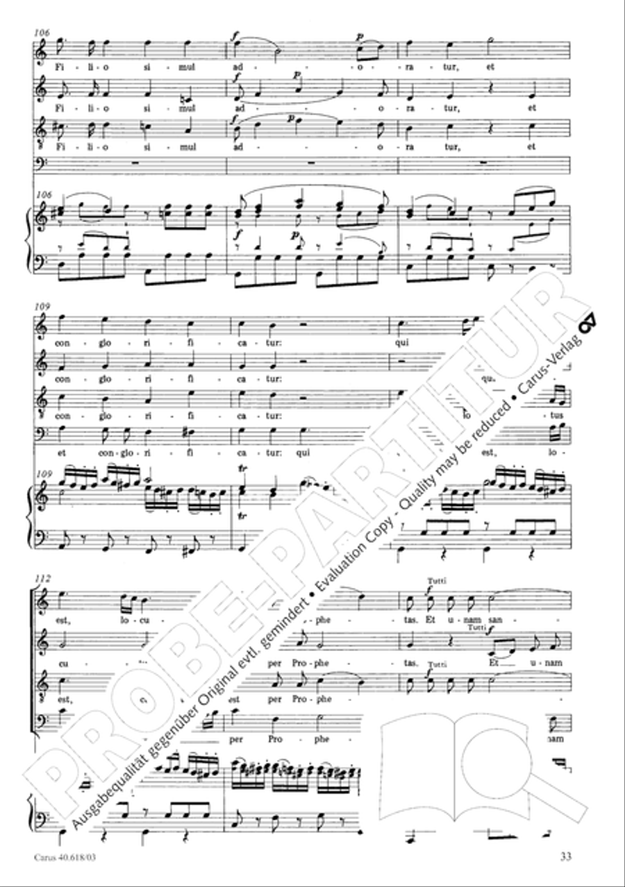 Mass in C (Missa in C) 4-Part scores gallery preview page 34