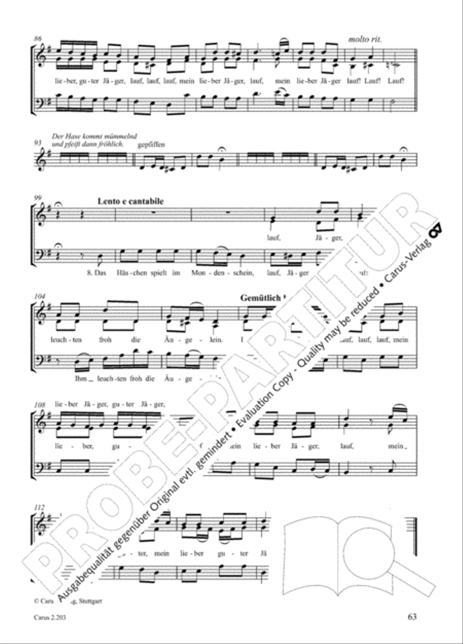 Loreley. Folk songs for choir (Loreley. Volkslieder fur Chor) Choir scores gallery preview page 70