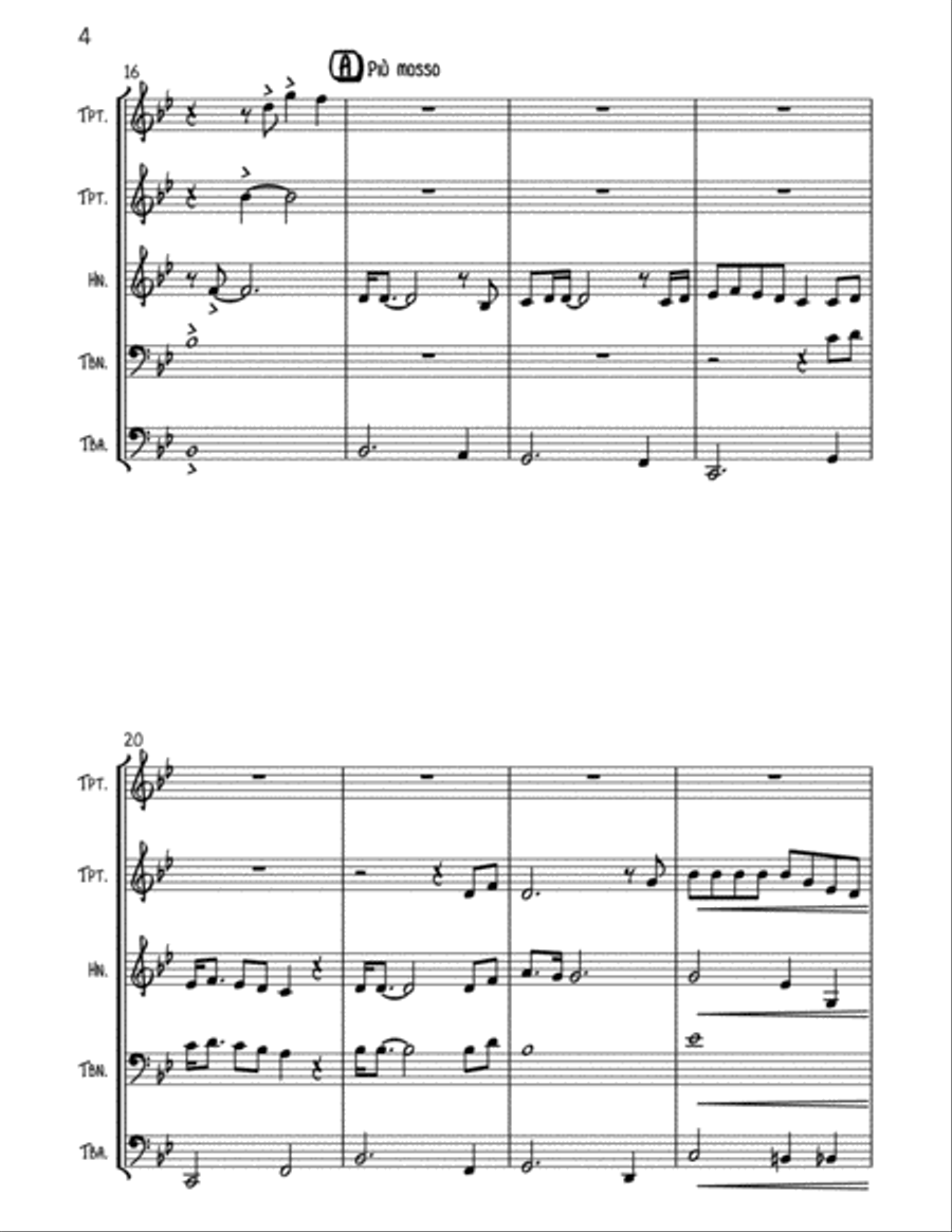 Bohemian Rhapsody Brass Ensemble scores gallery preview page 4