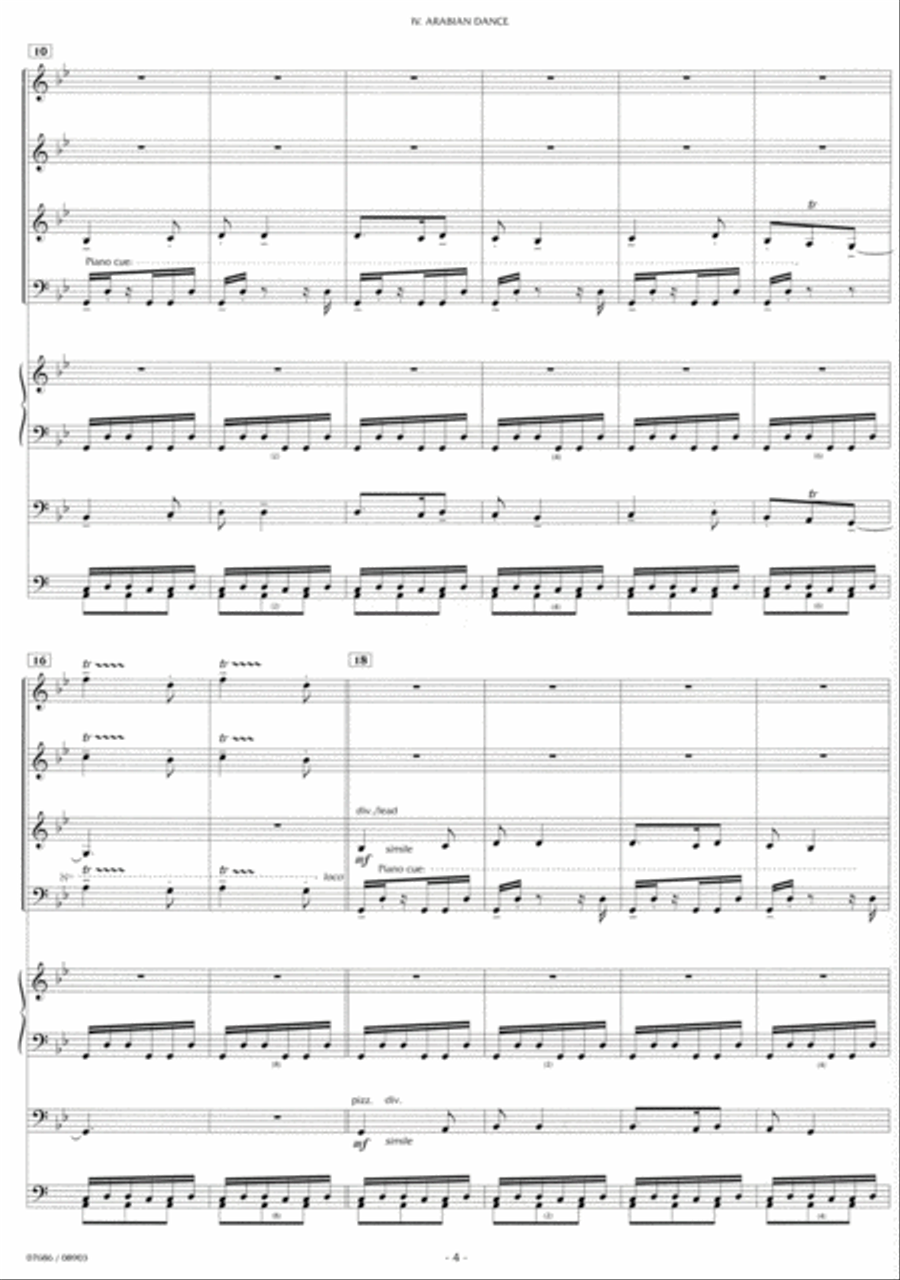 Nutcracker Suite, Part IV -- Arabian Dance Small Ensemble scores gallery preview page 3