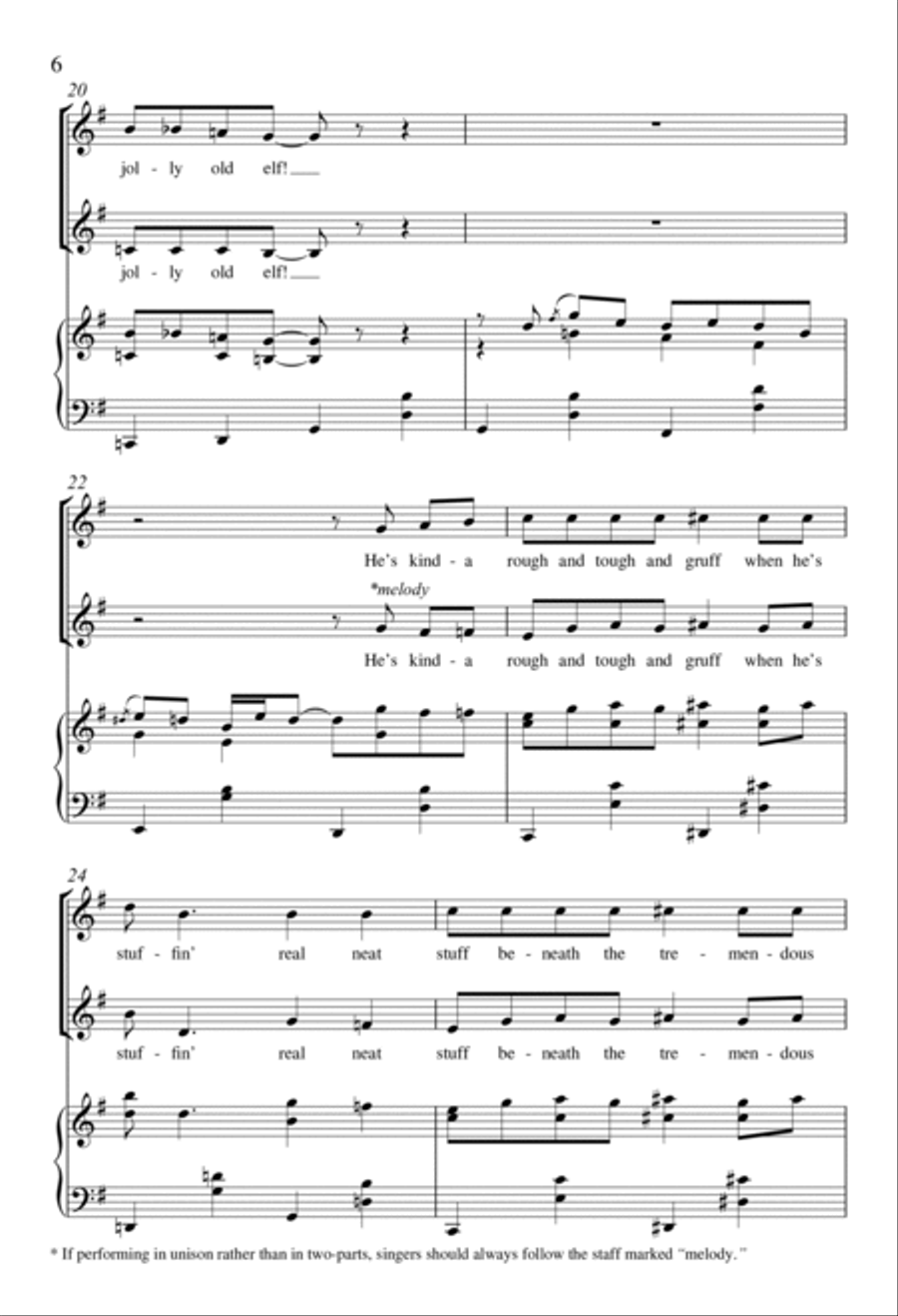 Just in the St. Nick of Time Unison Choir scores gallery preview page 5