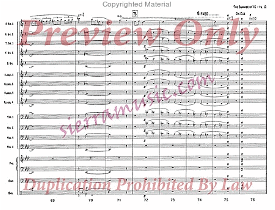 Theme from the Summer of '42 Jazz Ensemble scores gallery preview page 11