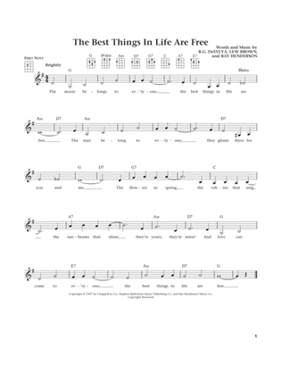 The Best Things In Life Are Free (from The Daily Ukulele) (arr. Liz and Jim Beloff)