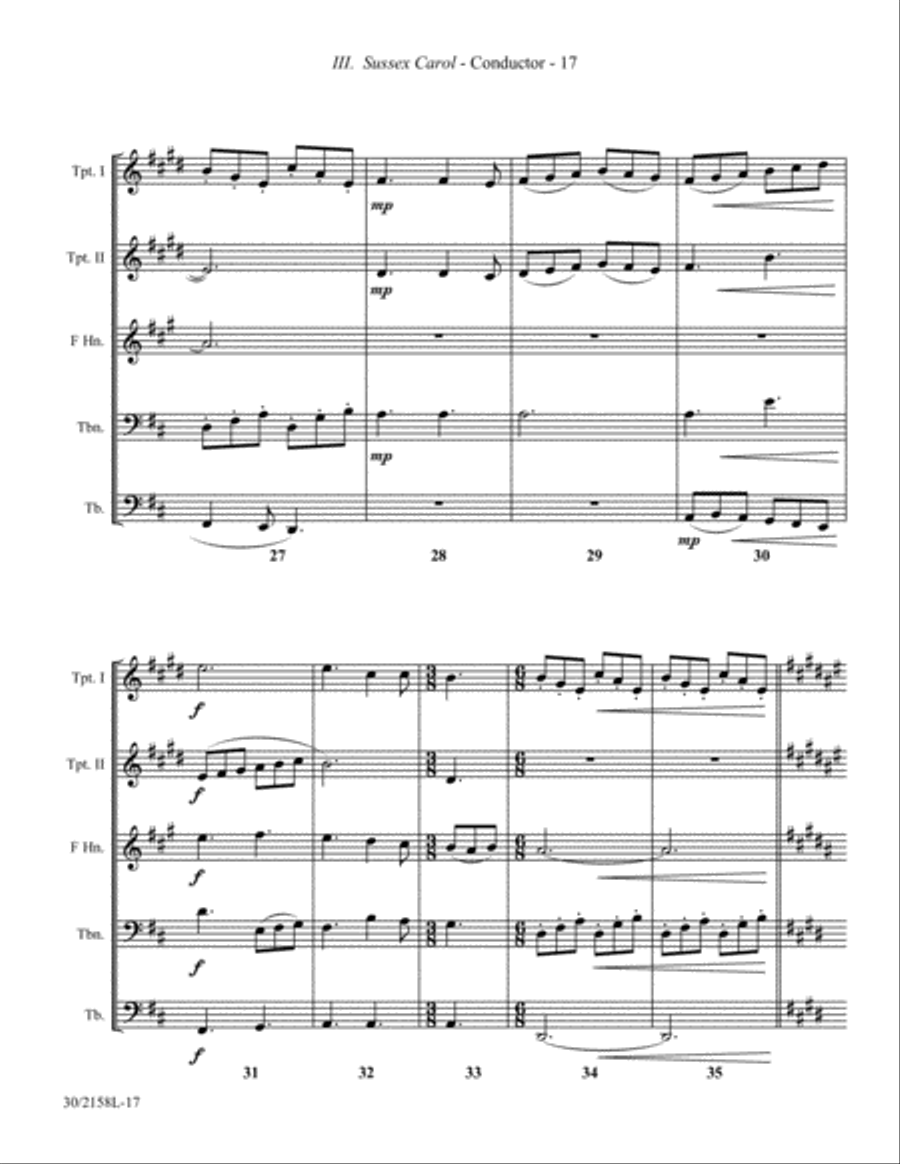Christmas Suite for Brass Quintet Brass Quintet scores gallery preview page 16