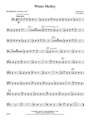 Winter Medley: (wp) Bb Trombone B.C.